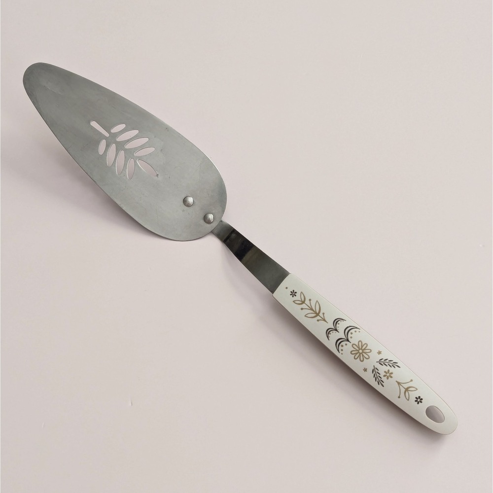 Vintage Flint Arrowhead Stainless Steel Harvest Wheat Handle Pie Cake Server USA